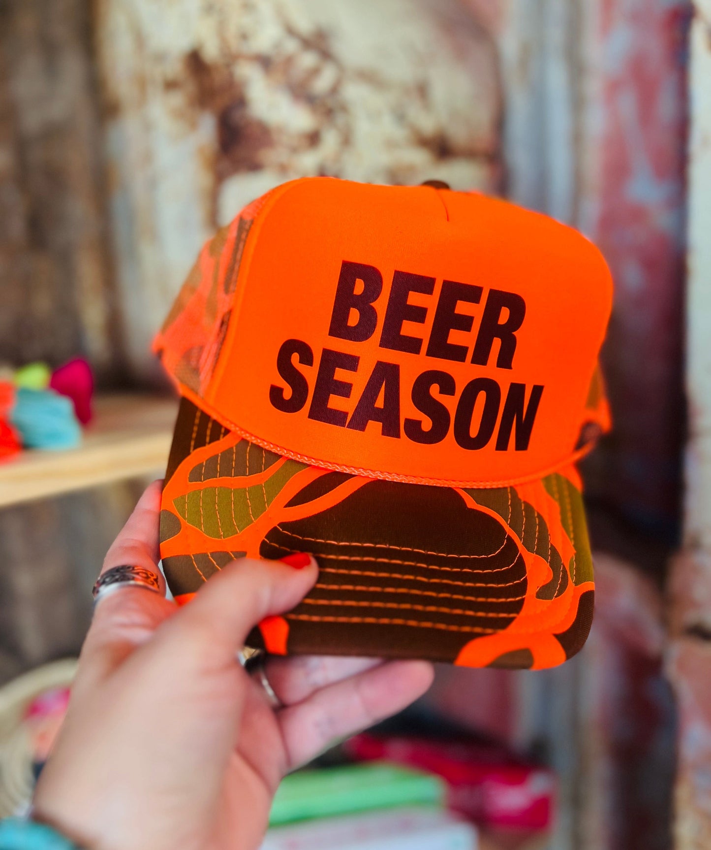 Shipping Dept. Beer Season- Orange Camo