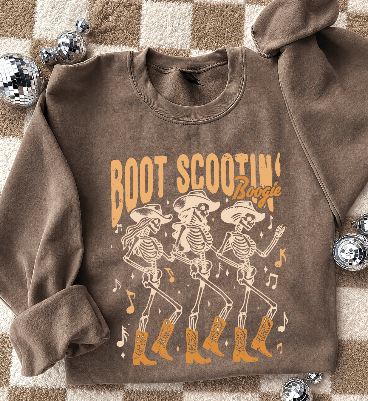 Shipping Dept. SMALL / Mocha Sweatshirt Boot Scootin' Boogie - Tees and Sweatshirts