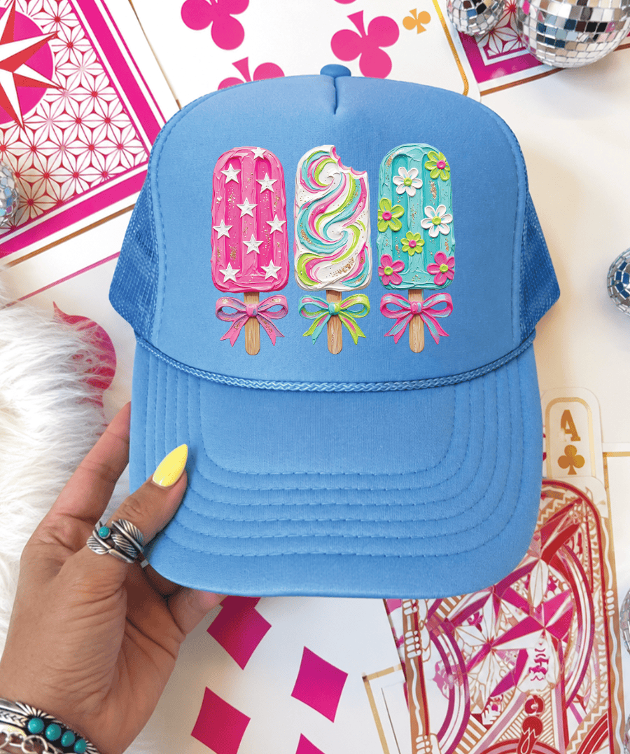 Shipping Dept. Bright Summer Popsicle - Foam Otto Trucker Carolina Blue