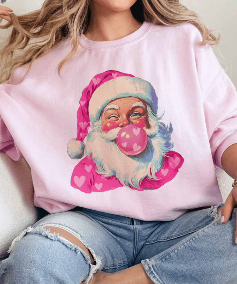 Shipping Dept. Bubblegum Heart Santa - Multiple Color options