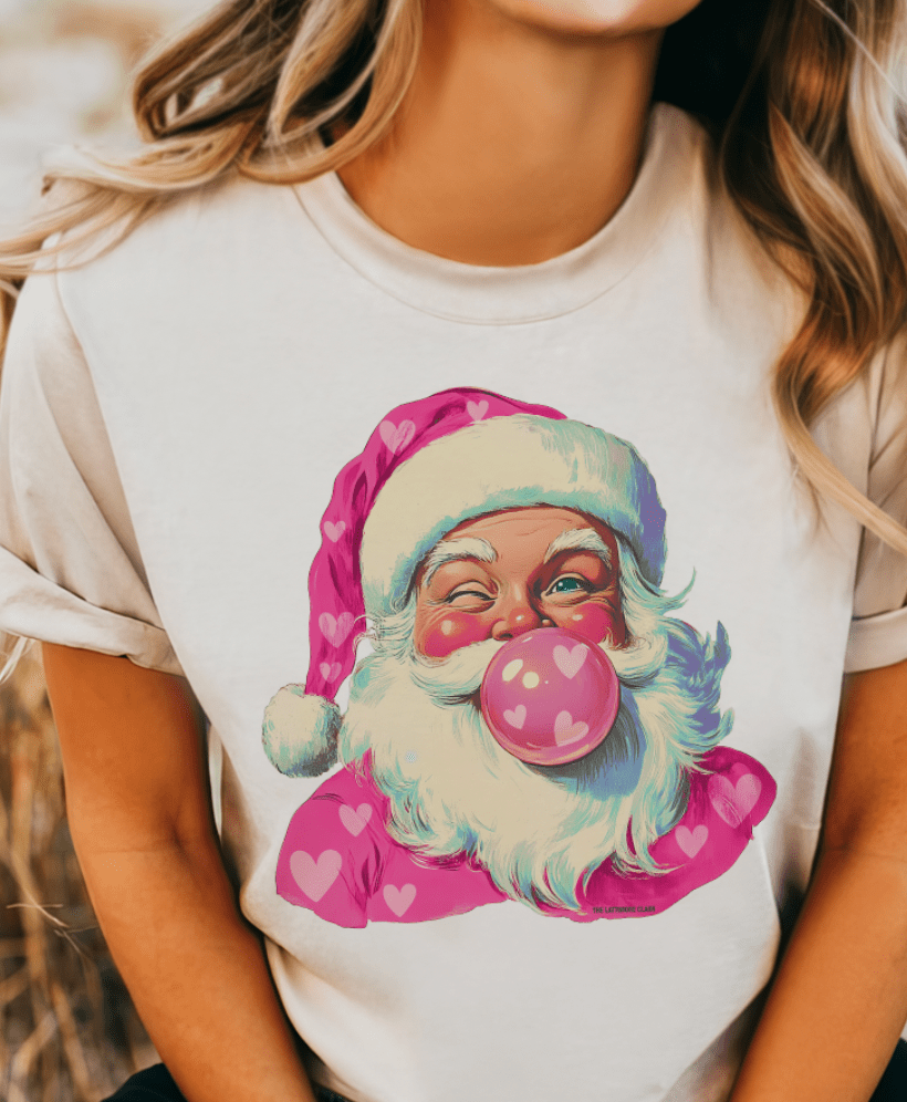 Shipping Dept. Bubblegum Heart Santa - Multiple Color options