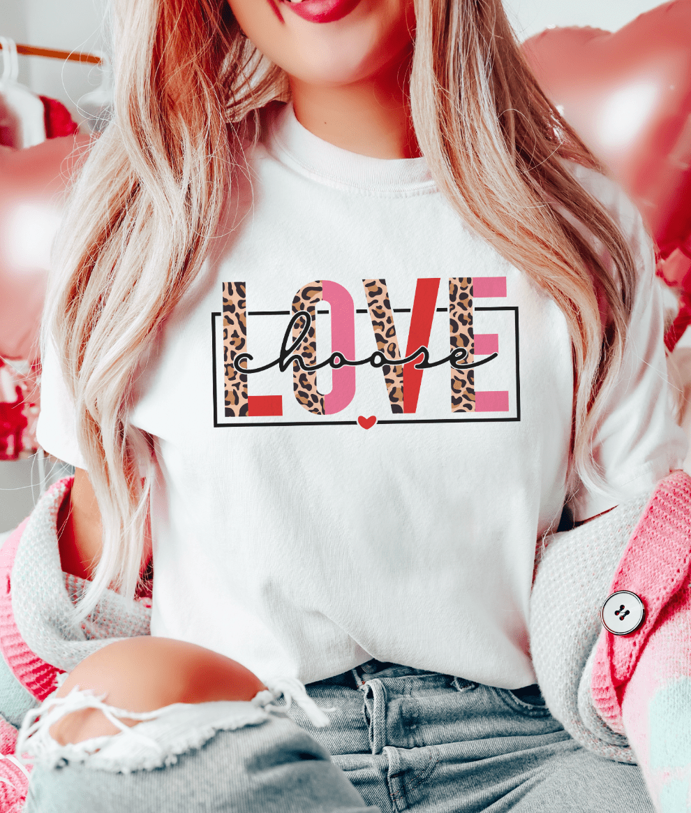 MISSMUDPIE Small / White T-shirt Choose Love Valentine - Multiple color options in Tee or Sweatshirt