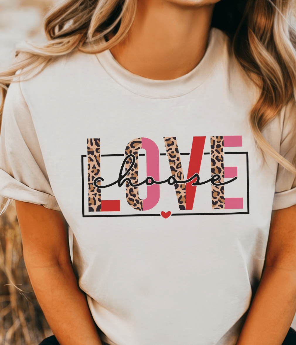 MISSMUDPIE Small / Cream T-shirt Choose Love Valentine - Multiple color options in Tee or Sweatshirt