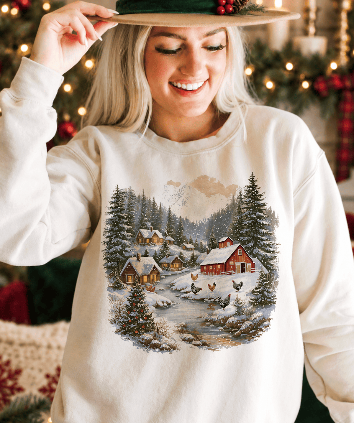 Shipping Dept. Christmas at the Chicken Farm - Sweatshirts & T-Shirts Multiple Color Options
