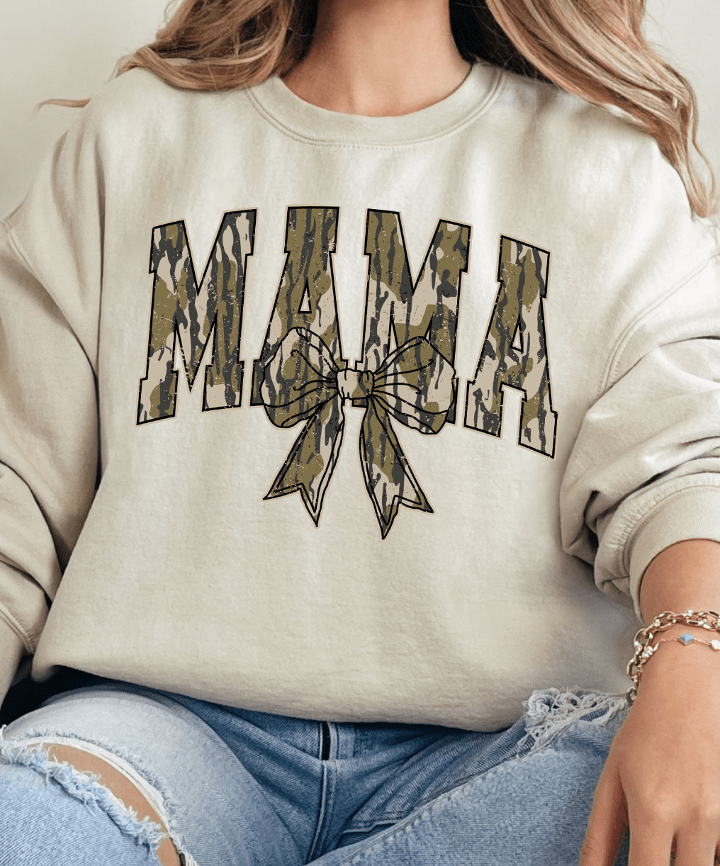 Shipping Dept. Small / Cream Tee Coquette Camo MAMA - Cream Tee or Sweatshirt