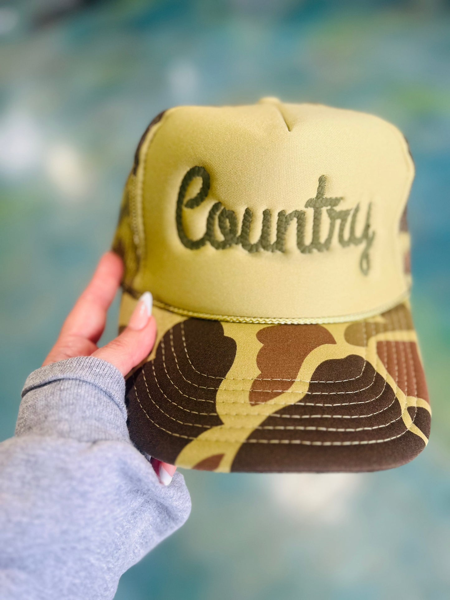Shipping Dept. Country Rope Embroidery - Camo Olive Otto Trucker Hat