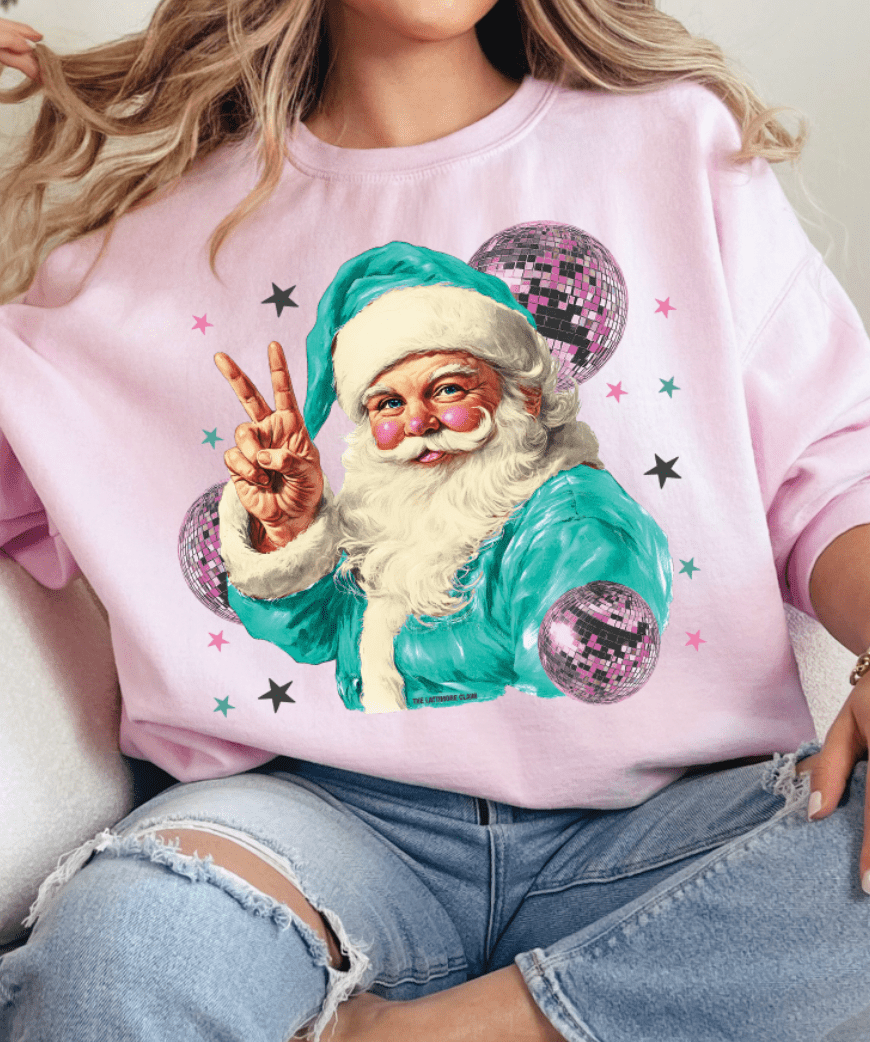 Shipping Dept. Disco Santa Peace Hand - Multiple Color options