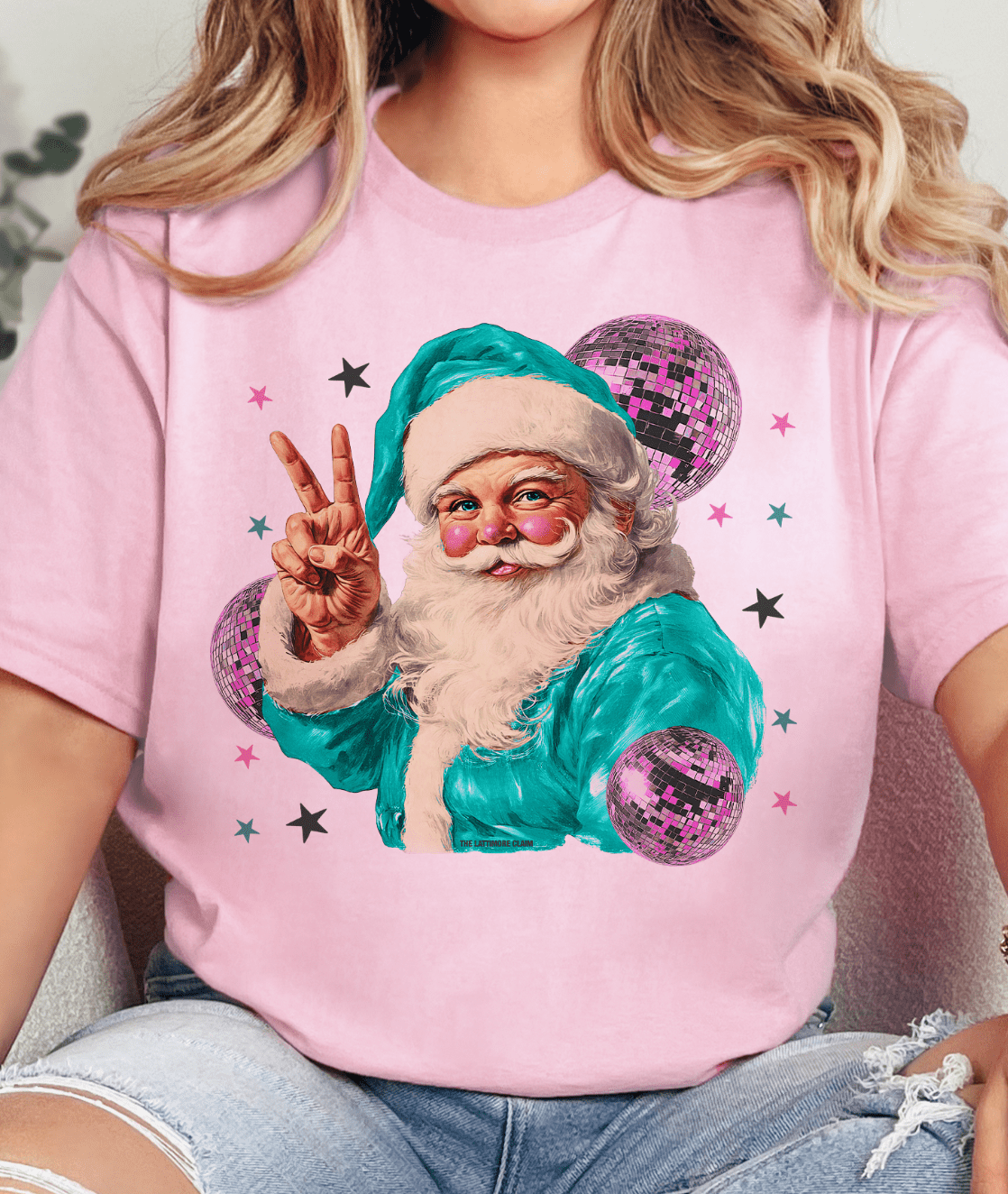 Shipping Dept. Disco Santa Peace Hand - Multiple Color options