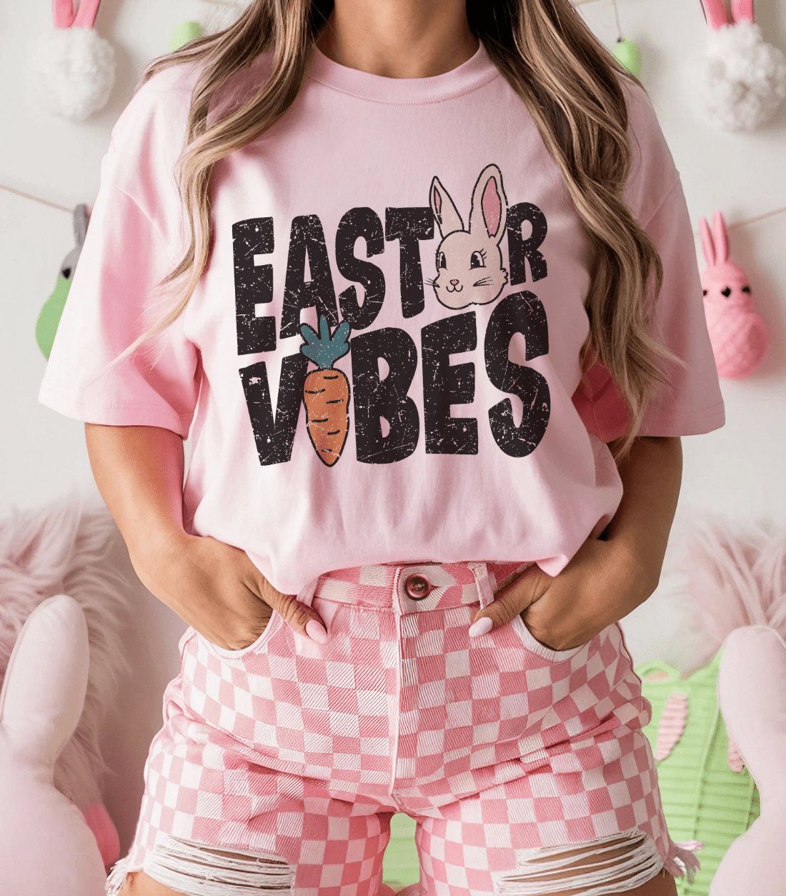 MISSMUDPIE Small / Light Pink Easter Vibes - Cream Or Baby Pink