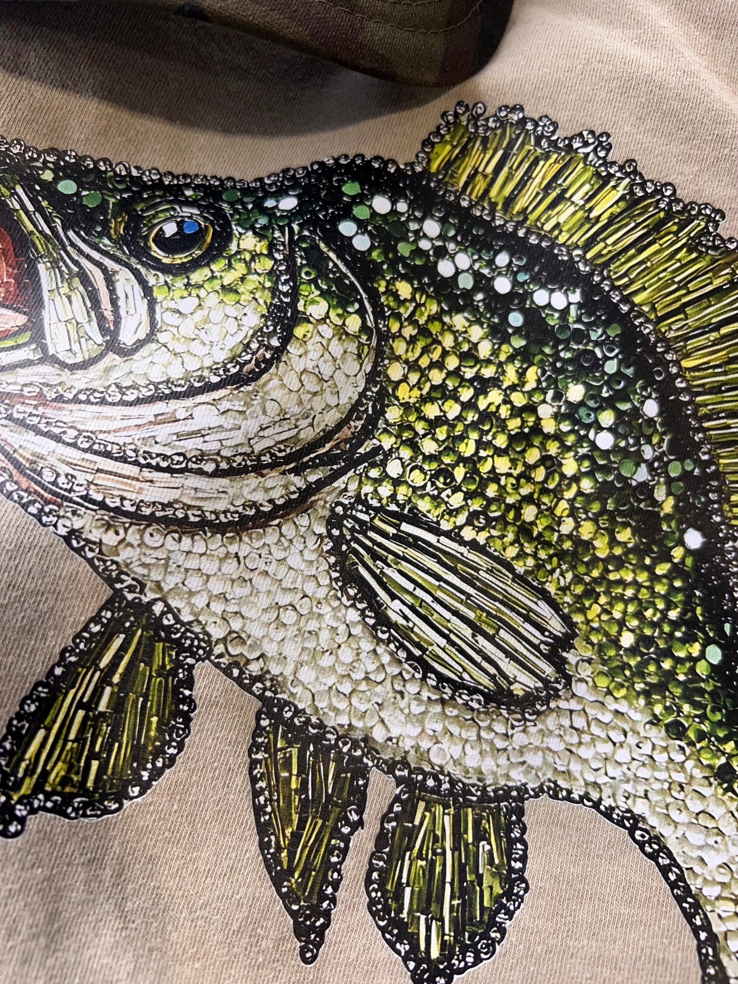 Shipping Dept. Faux Rhinestone Bass Fishing - COMFORT COLOR