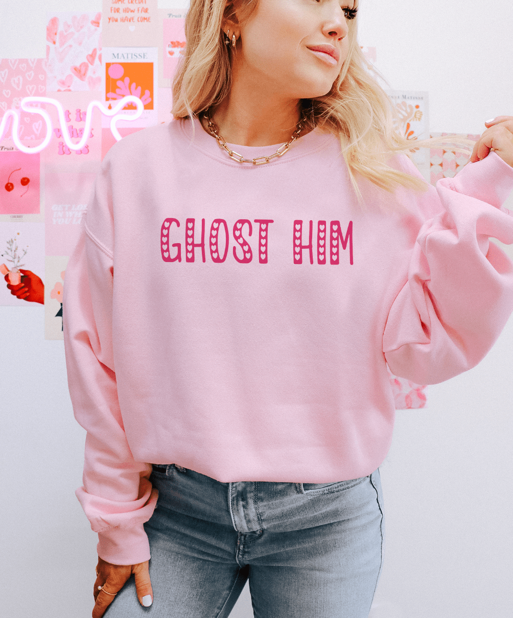MISSMUDPIE Ghost Him - Baby Pink Tee or Sweatshirt