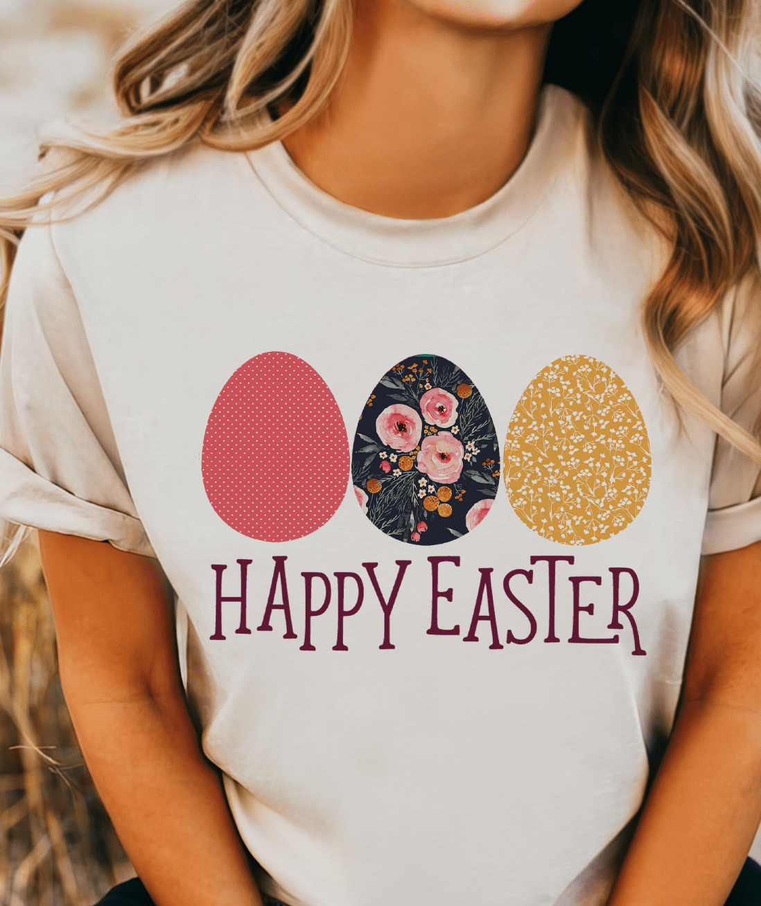 MISSMUDPIE Happy Easter with Eggs - Cream