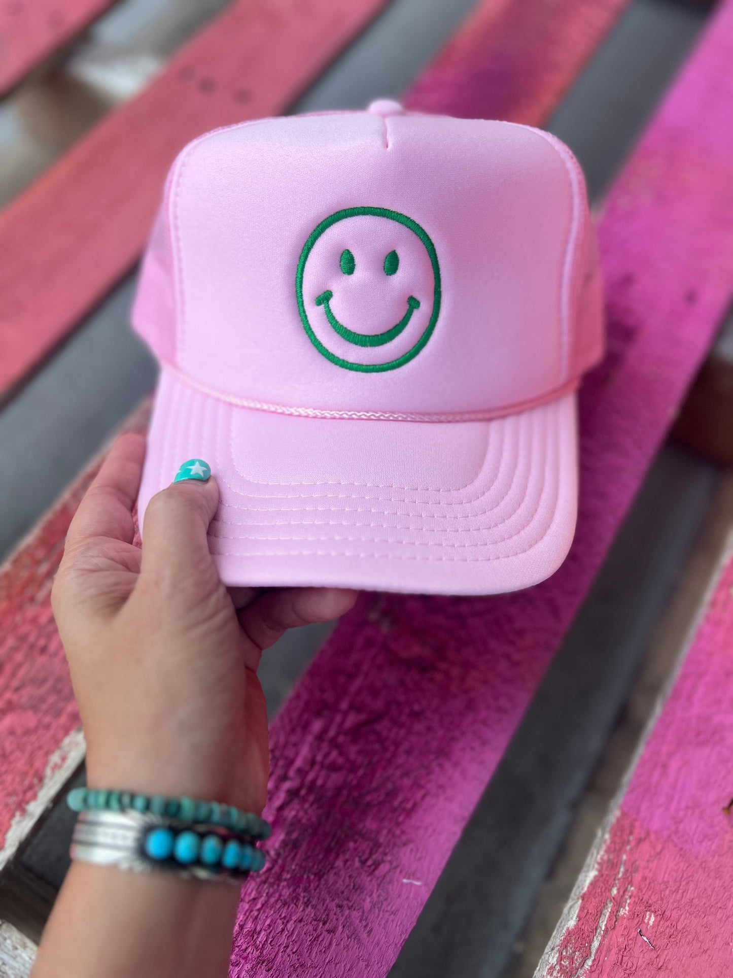 Shipping Dept. Happy Face Trucker - Multiple Color Options