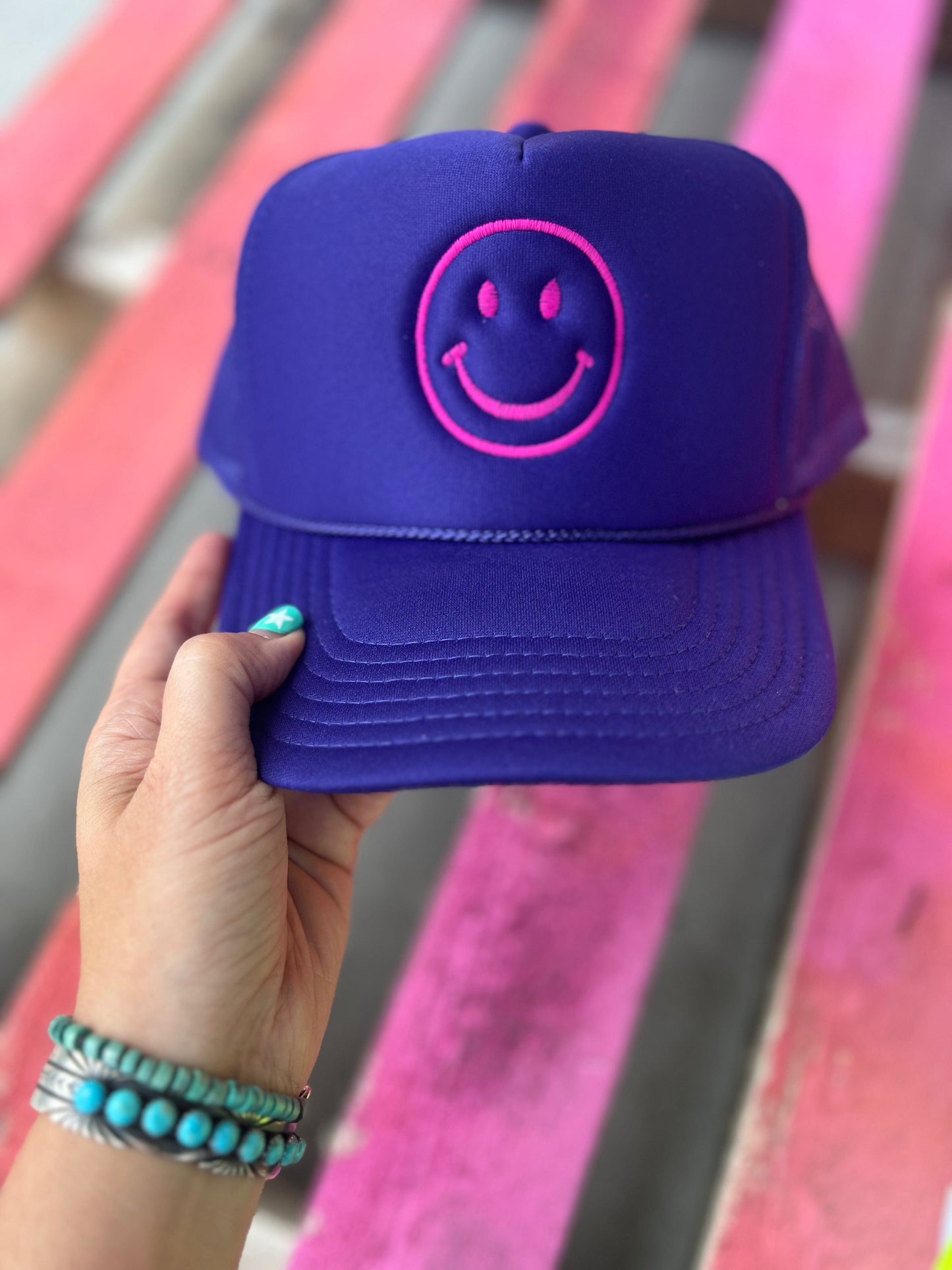 Shipping Dept. Happy Face Trucker - Multiple Color Options