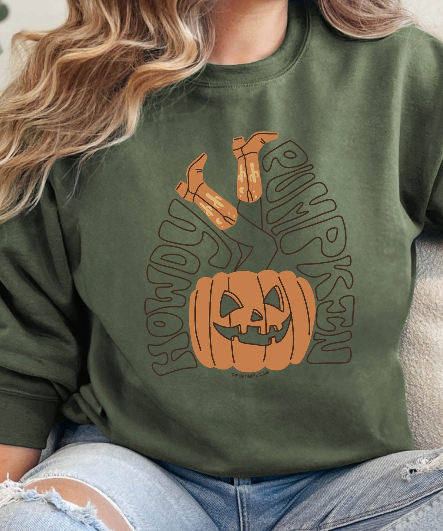 Shipping Dept. Howdy Pumpkin Cowgirl Legs