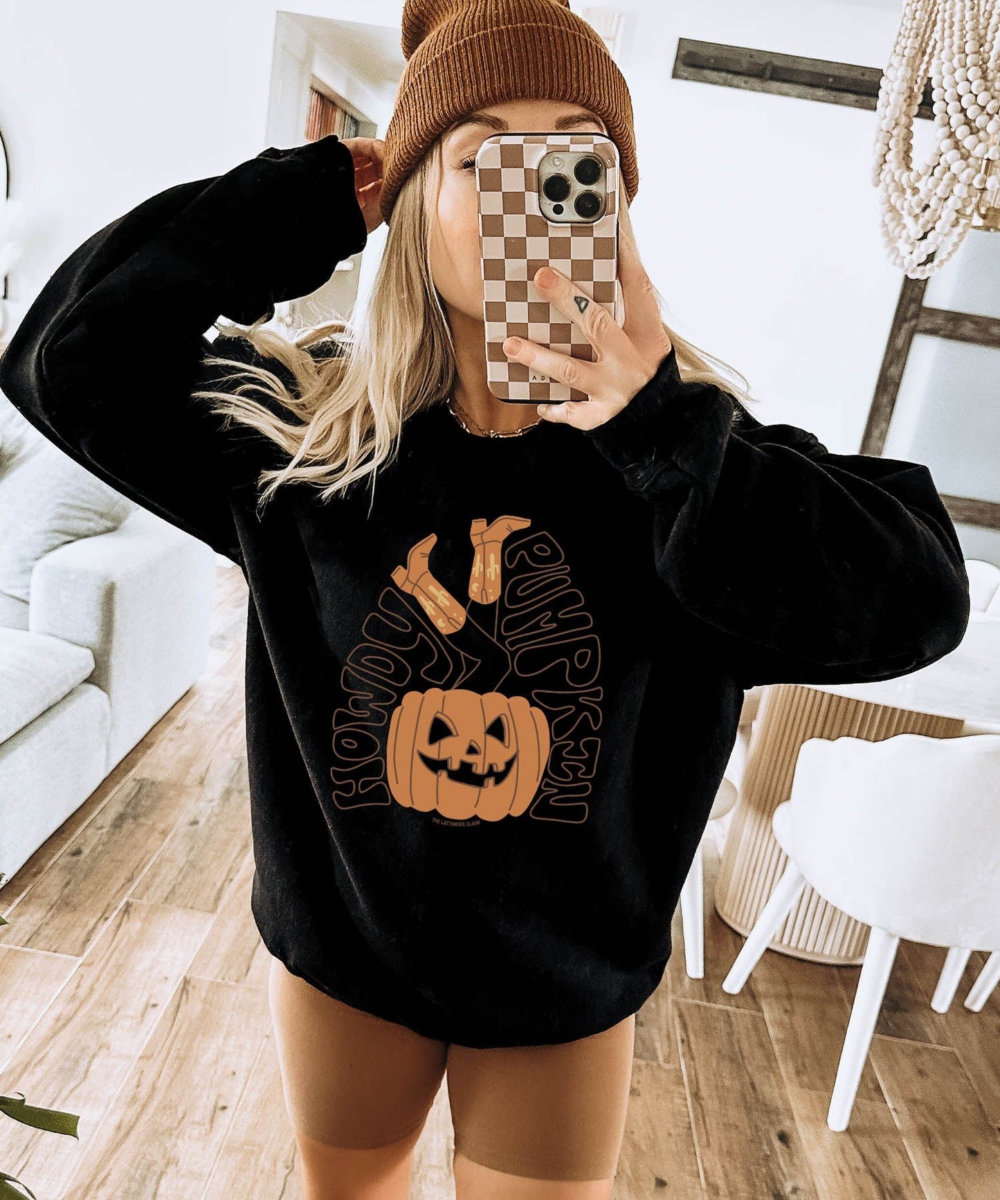 Shipping Dept. Howdy Pumpkin Cowgirl Legs