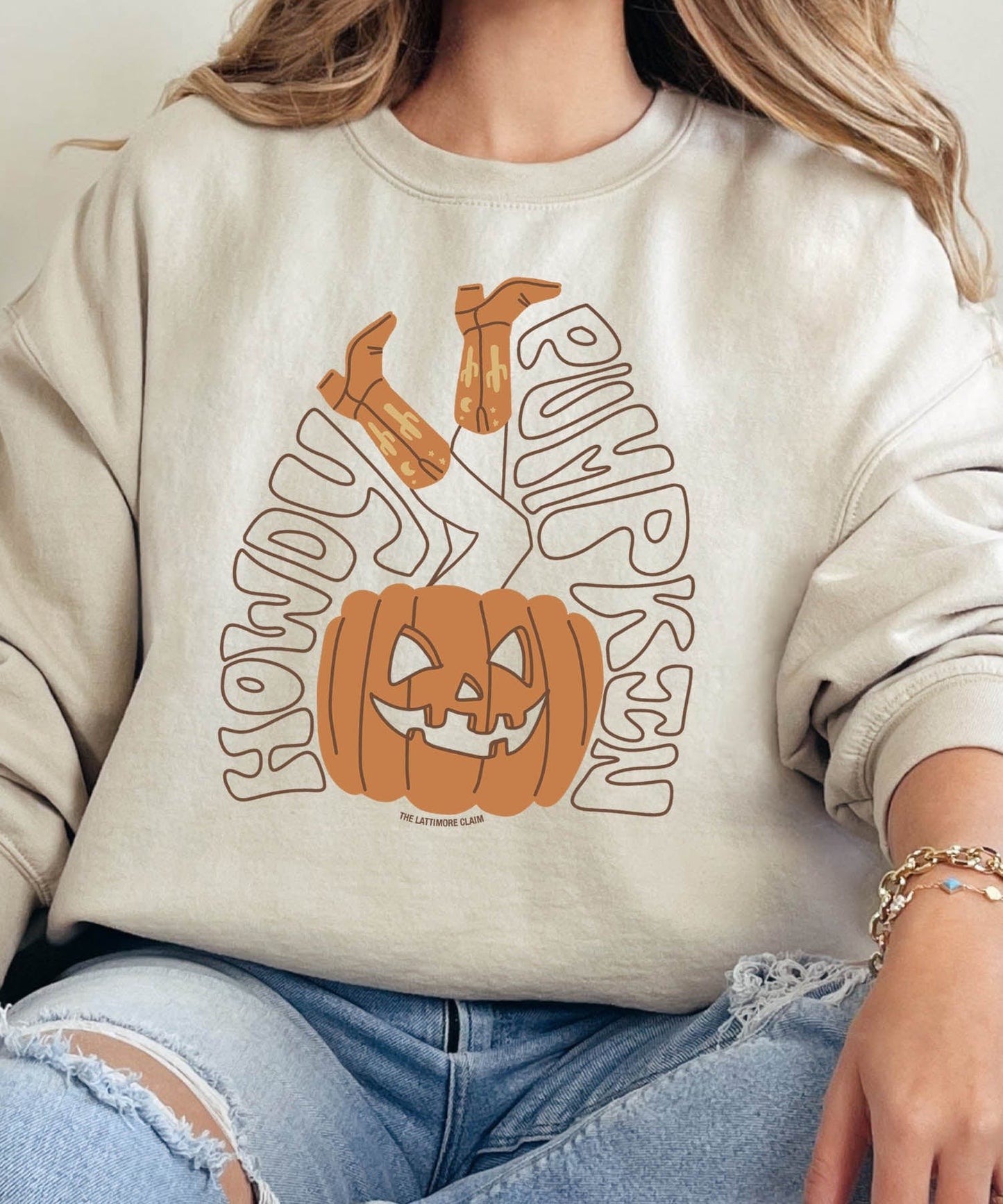 Shipping Dept. Howdy Pumpkin Cowgirl Legs