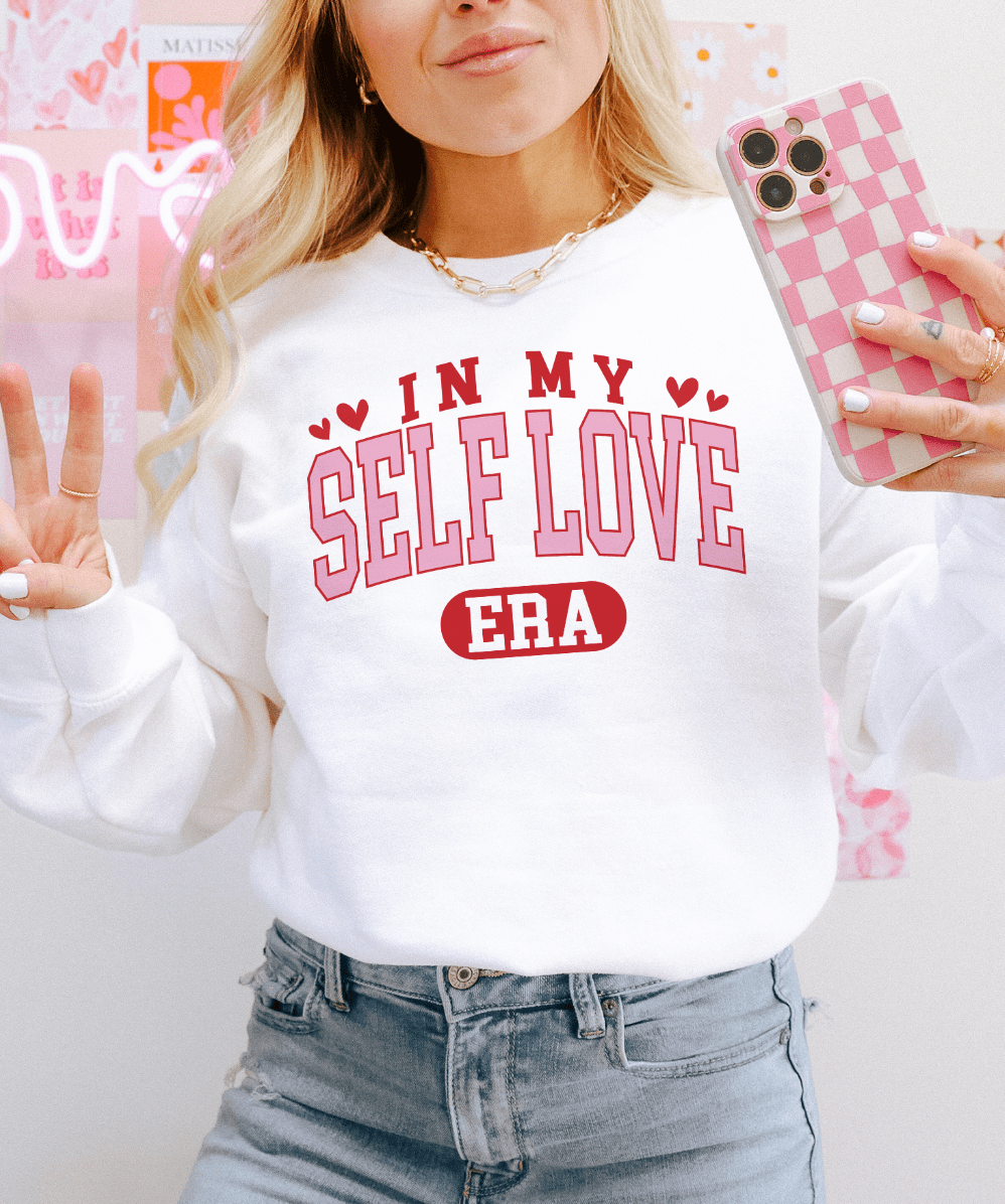 MISSMUDPIE Small / White Sweatshirt In My Self Love Era - Multiple color options in Tee or Sweatshirt