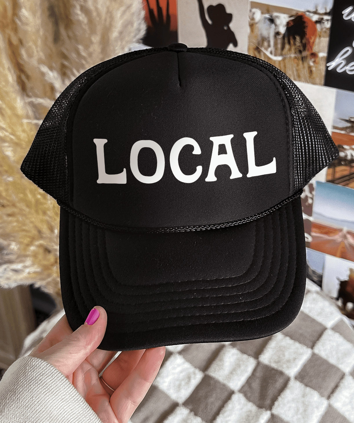 Shipping Dept. Local - Solid Black Foam Otto Trucker