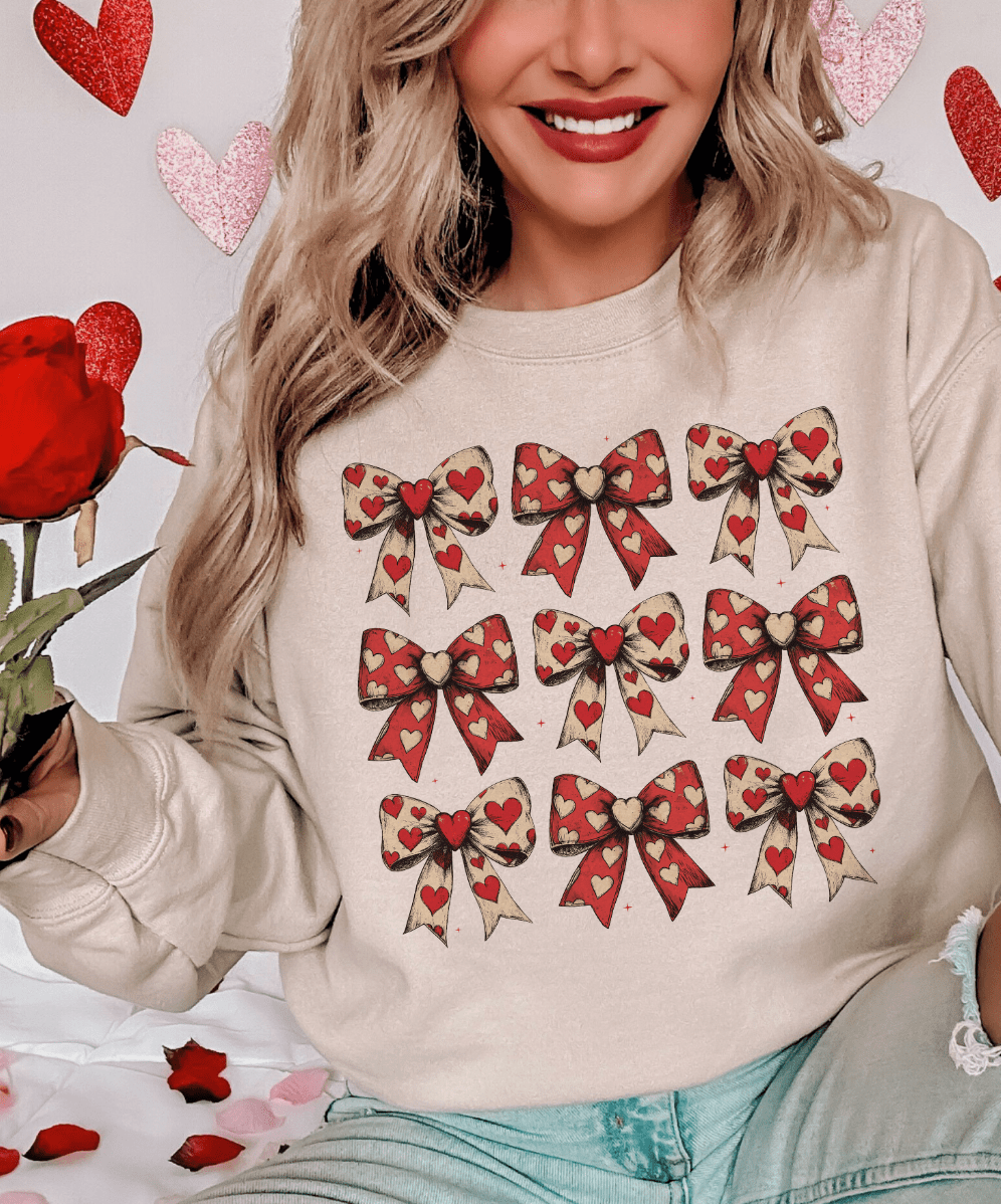 MISSMUDPIE Small / Cream Sweatshirt Nine Bows Collection - Multiple color options in Tee or Sweatshirt