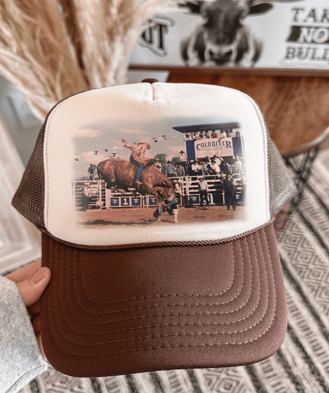 Shipping Dept. Ole Hud The Bull Rider - Brown & Tan Foam Otto Trucker