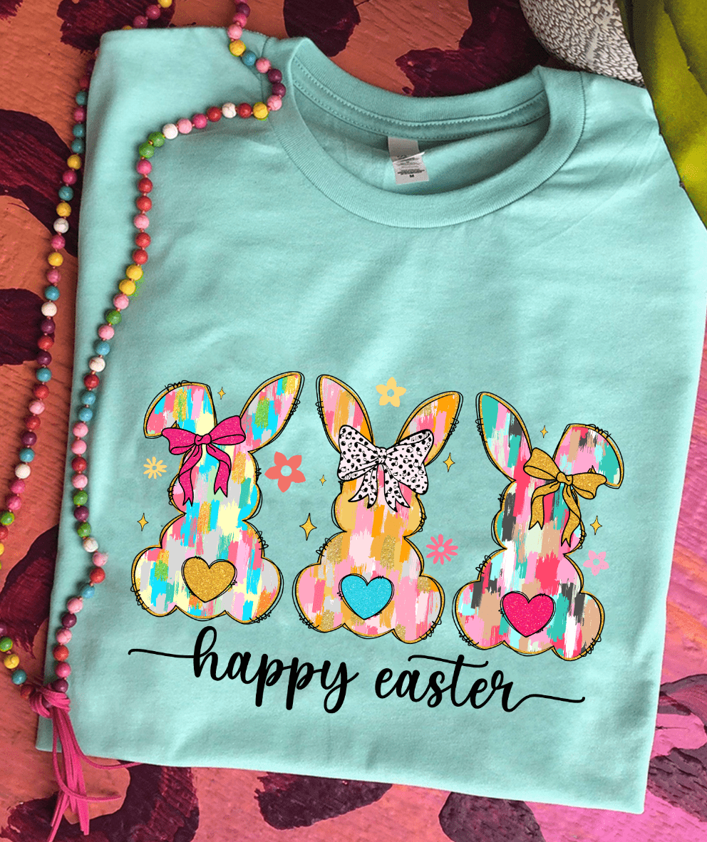 MISSMUDPIE Small / Mint Painted Bunny Trio - Mint Or Baby Pink