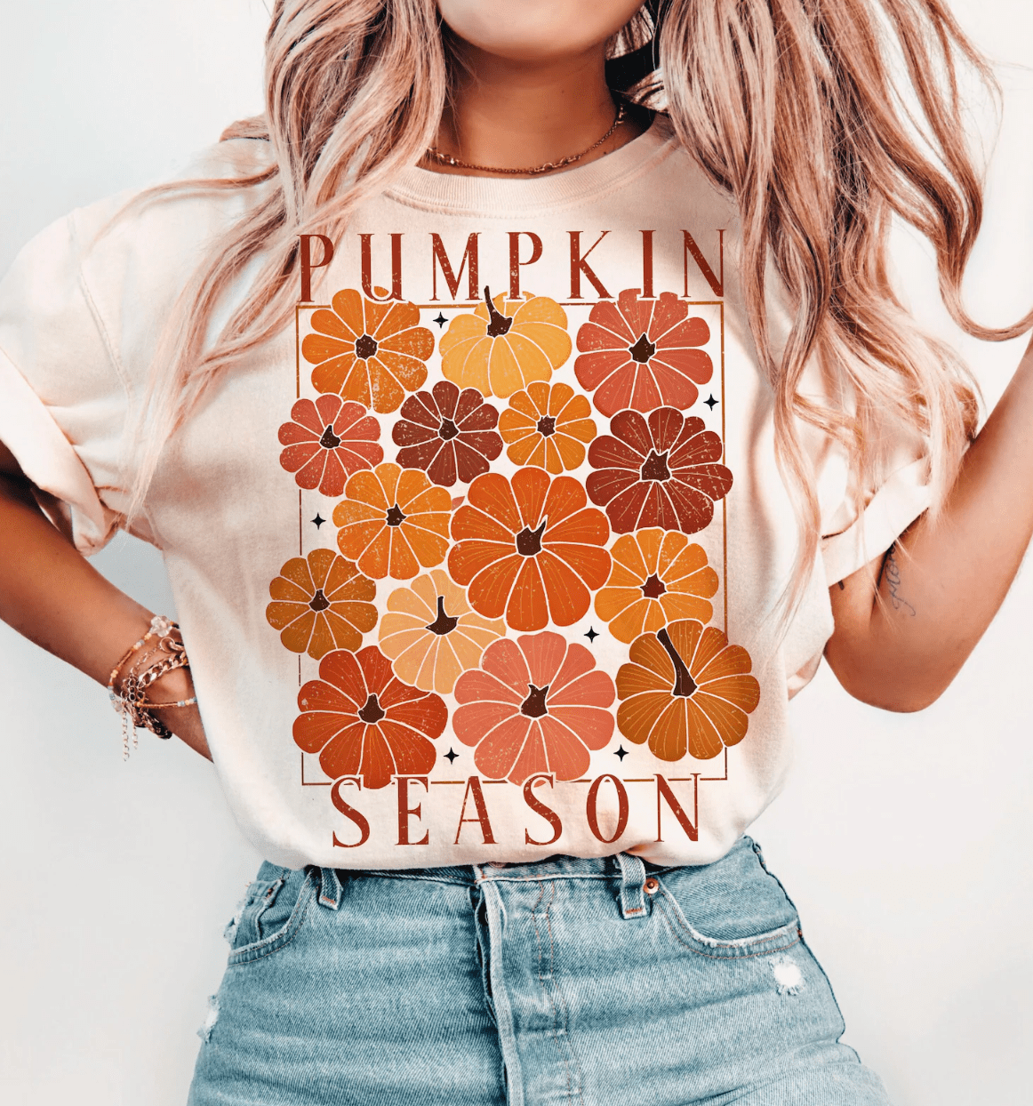 Shipping Dept. Pumpkin season with multicolor pumpkins - Multiple Color options