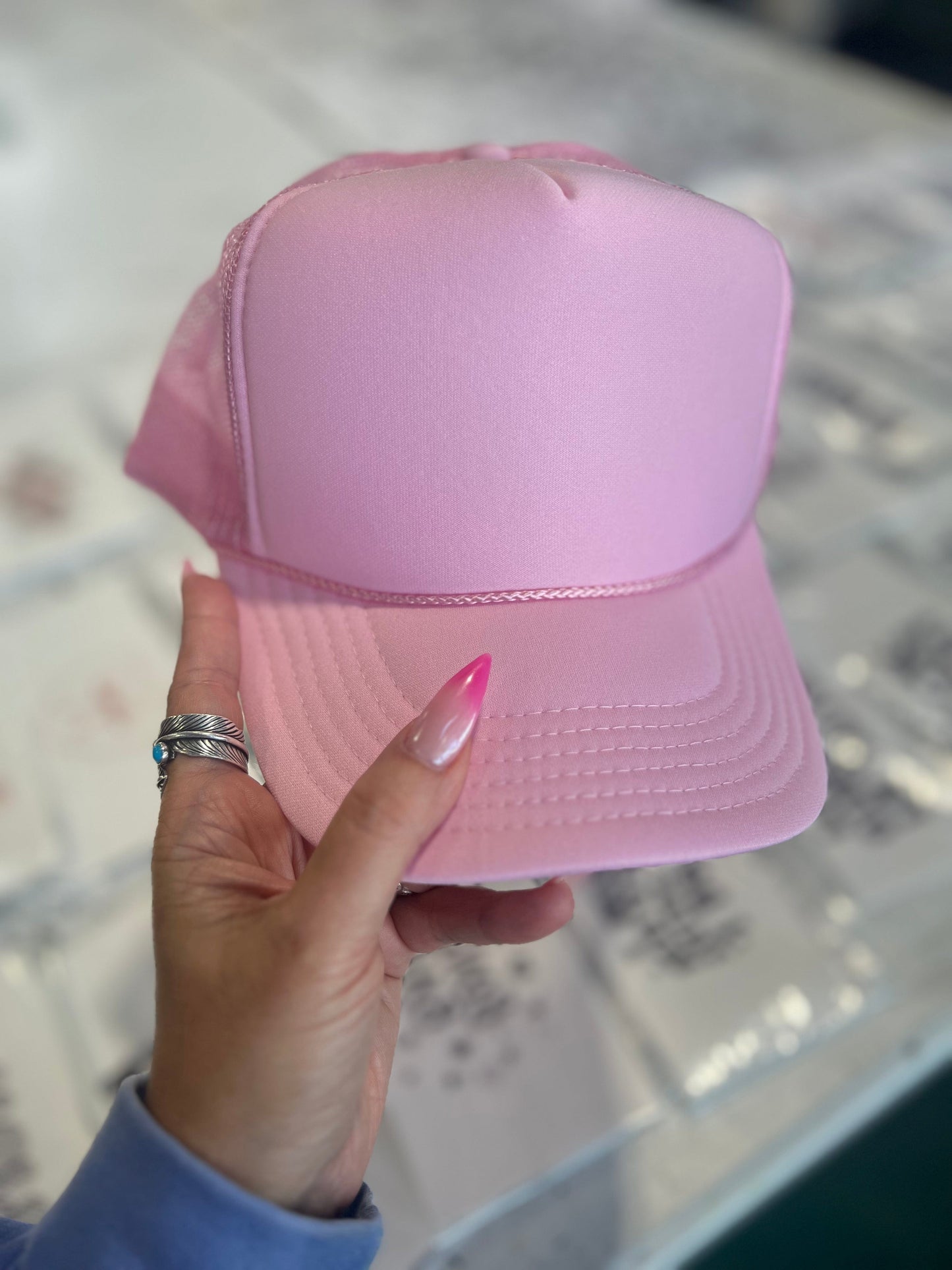 Shipping Dept. Baby Pink Put It On My Husbands Tab - Foam Trucker Cap - Multiple color options
