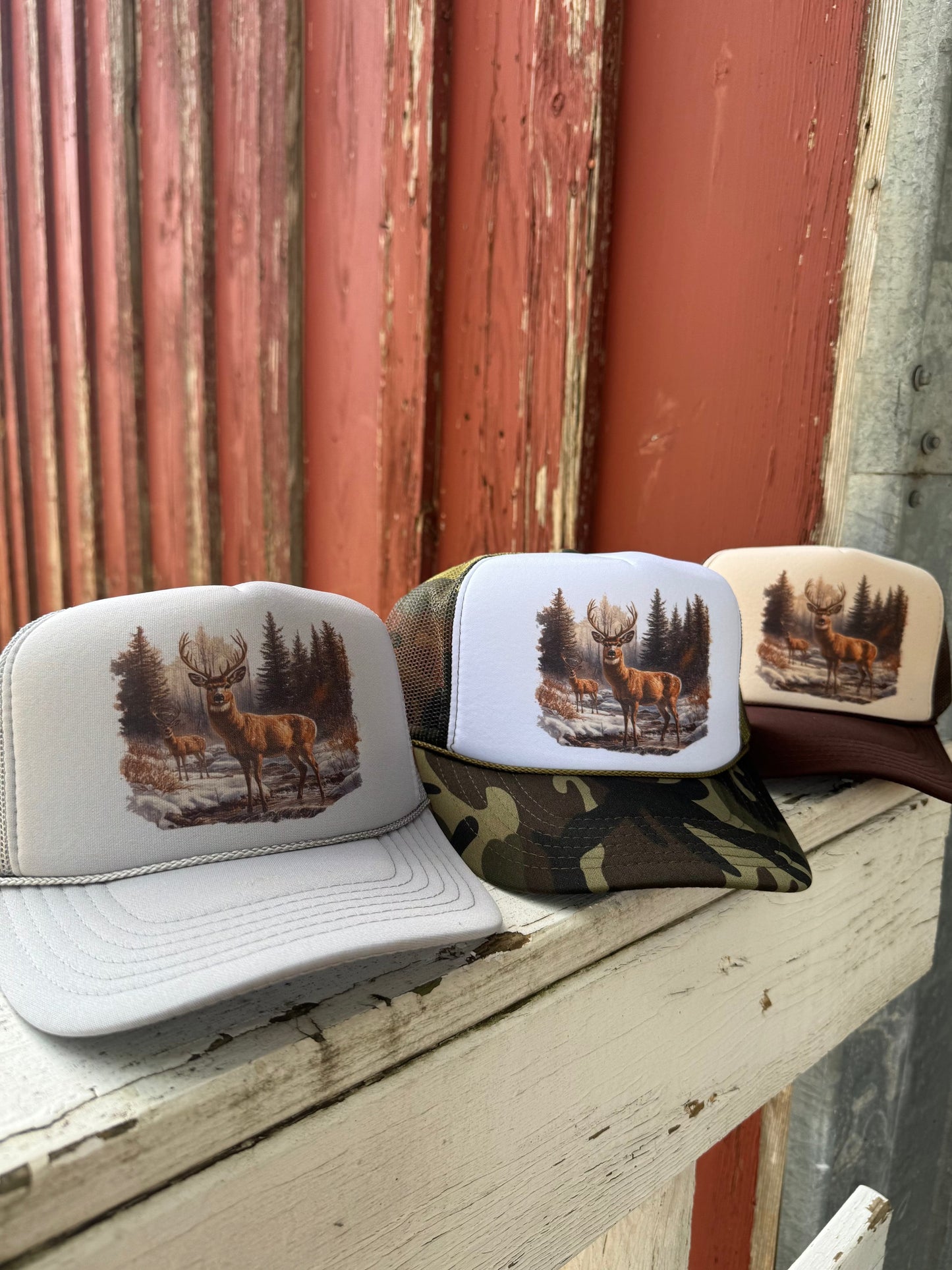 Shipping Dept. Retro Deer Trucker Cap - Multiple Color Options