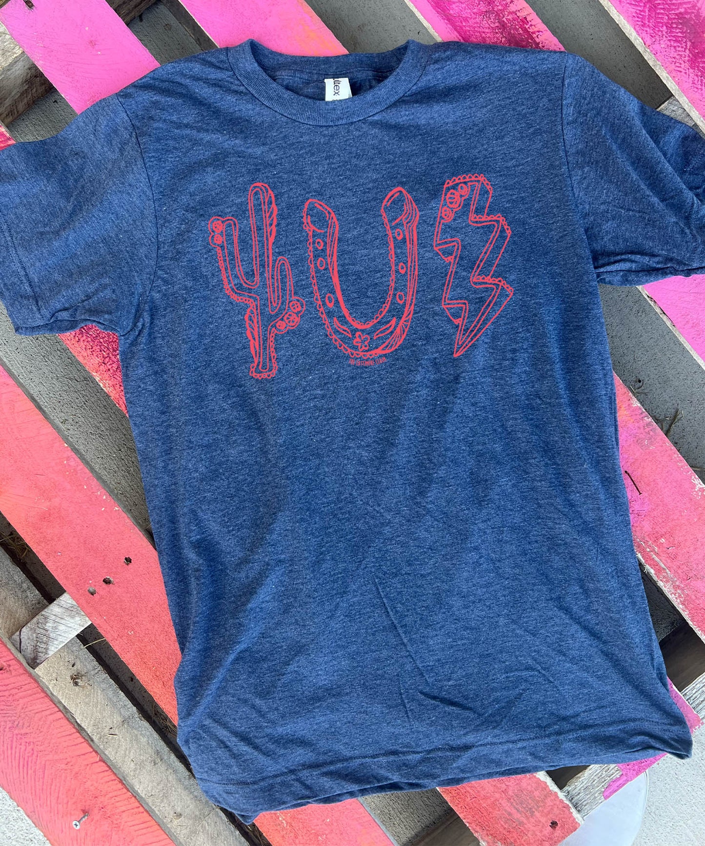 MISSMUDPIE Small / Heather Navy T-Shirt Rodeo Roundup Icons - Multiple color & style options