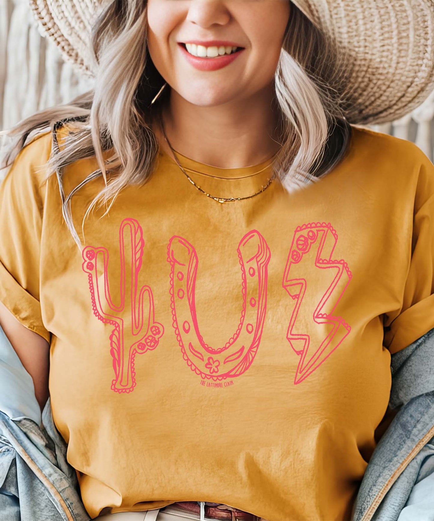 MISSMUDPIE Small / Mustard T-Shirt Rodeo Roundup Icons - Multiple color & style options