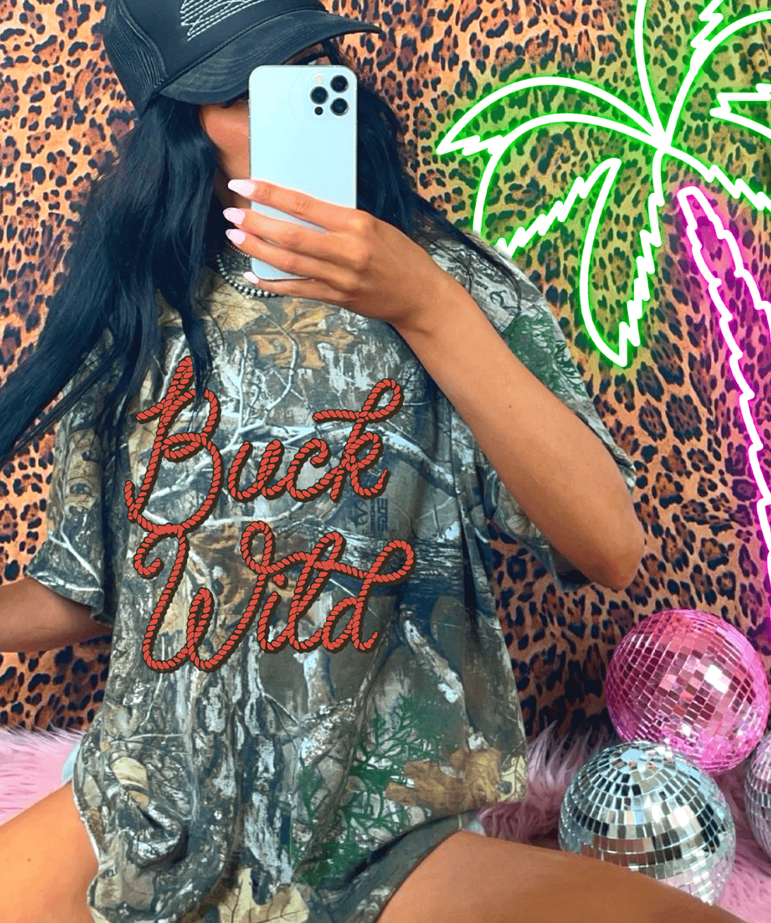 Shipping Dept. SALE - Buck Wild on Camo - Long & Short Sleeve