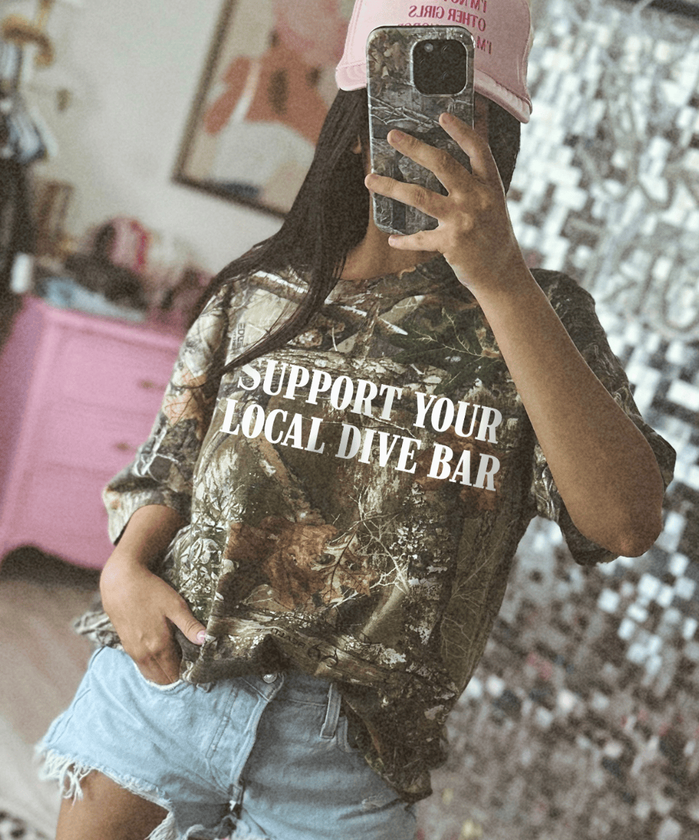 Shipping Dept. SALE - Support Your Local Dive Bar Camo - Long & Short Sleeve