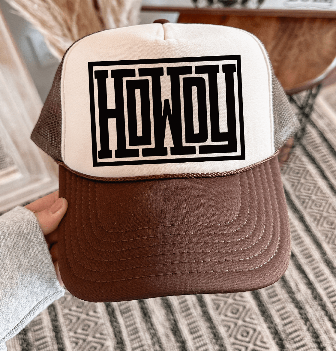Shipping Dept. Serif Howdy - Foam Trucker Cap - Multiple color options
