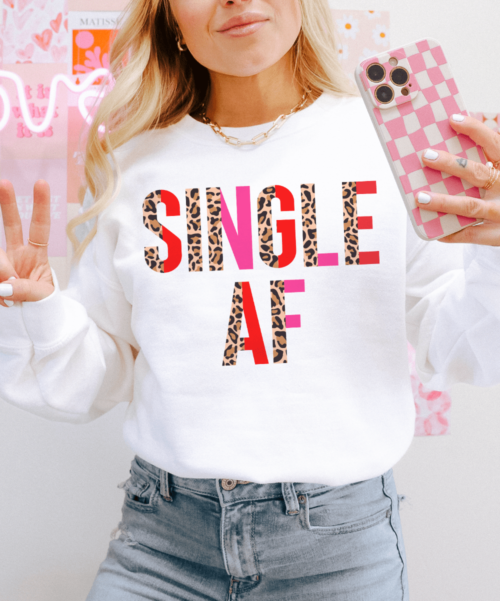 MISSMUDPIE SINGLE AF Valentine - Multiple color options in Tee or Sweatshirt