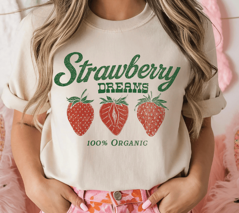 Shipping Dept. Strawberry Dreams - Cream Tee