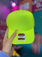 Load image into Gallery viewer, Shipping Dept. Neon Yellow Wanted and Wild - Foam Trucker Cap - Multiple color options

