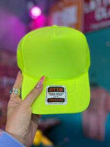 Shipping Dept. Neon Yellow Wanted and Wild - Foam Trucker Cap - Multiple color options