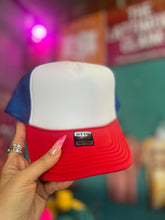 Load image into Gallery viewer, Shipping Dept. Red White &amp; Blue Wanted and Wild - Foam Trucker Cap - Multiple color options
