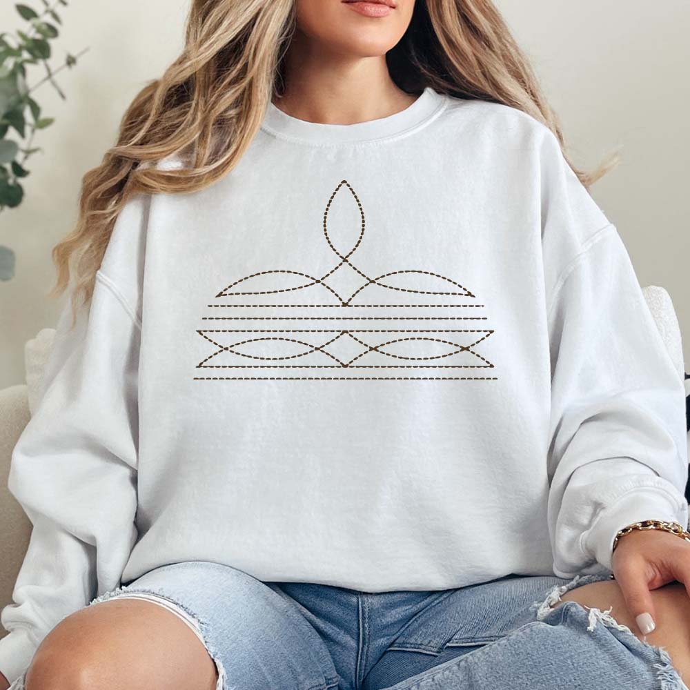 MISSMUDPIE Western Boot Stitch Tees & Sweatshirts - Multiple Colors