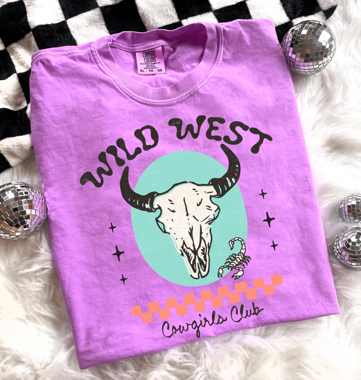 Shipping Dept. Wild West Cowgirls Club - COMFORT COLOR - Neon Violet