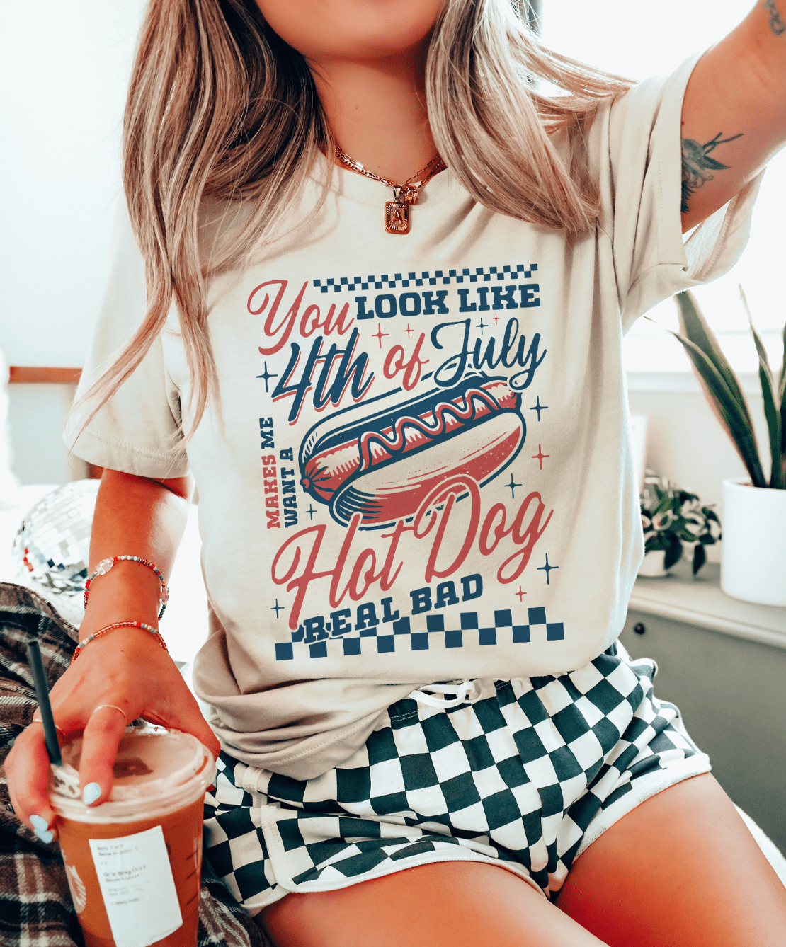 MISSMUDPIE You Look LIke the 4th of July - Cream Tee