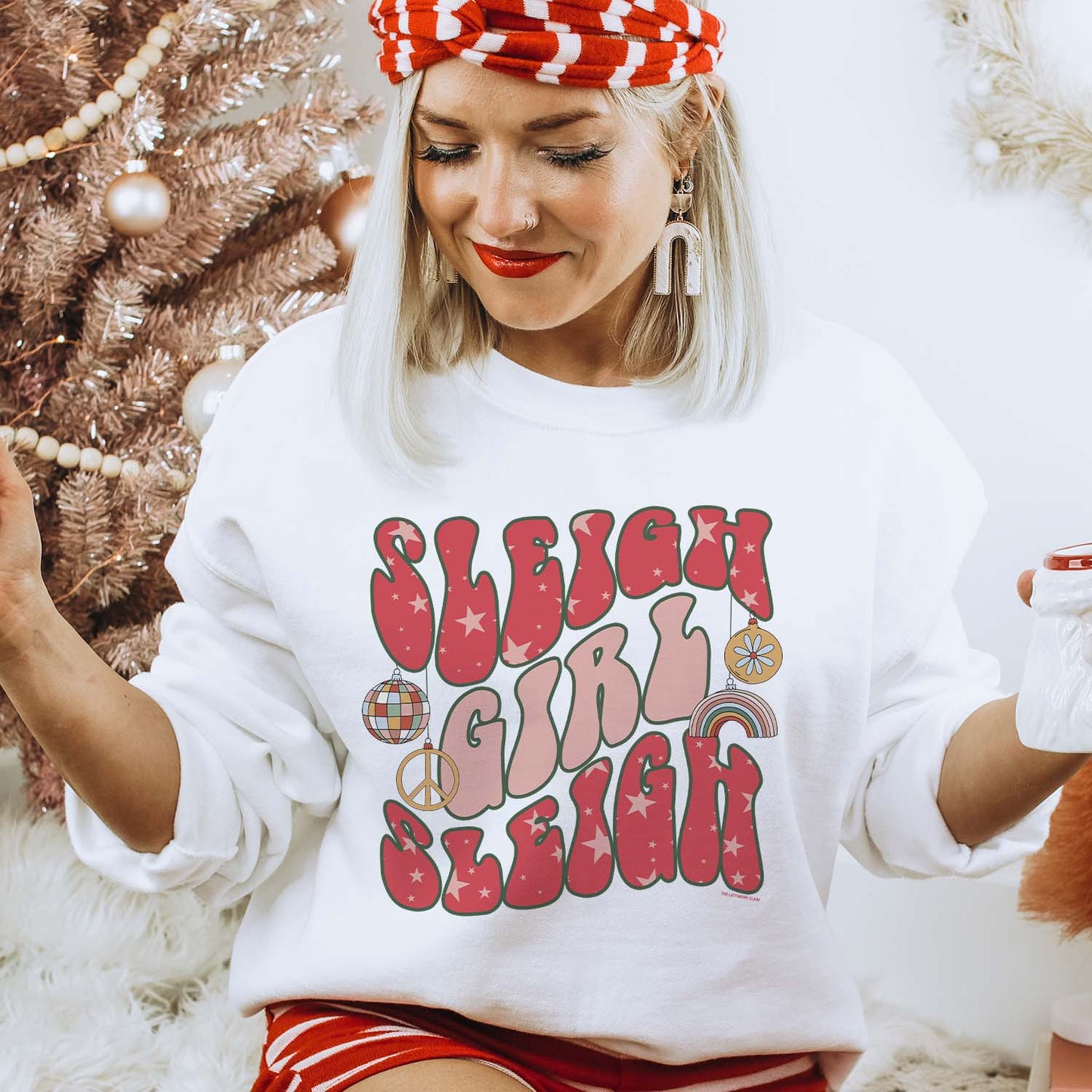 MISSMUDPIE Sleigh Girl Sleigh '22 - White Sweatshirt