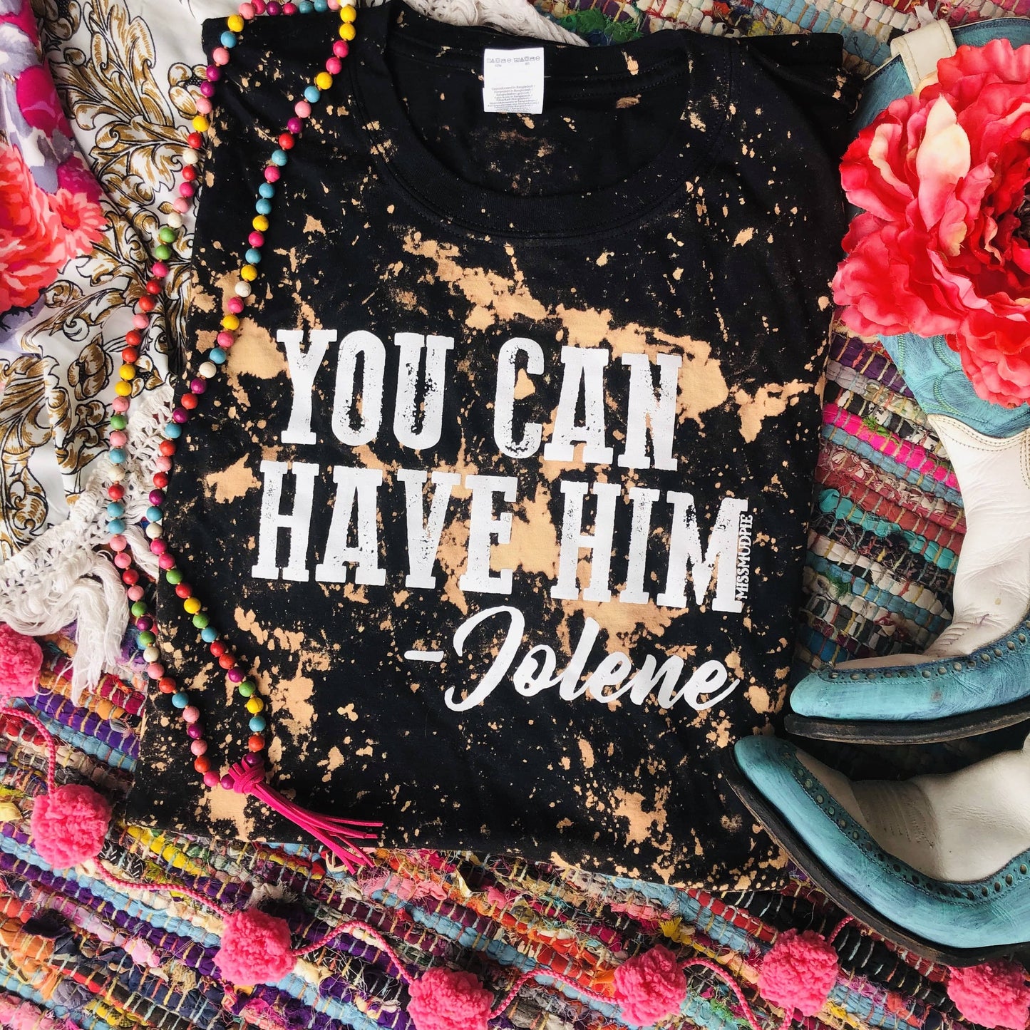 MISSMUDPIE You Can Have Him Jolene - Black Bleached