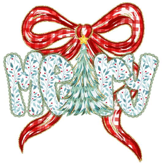 Shipping Dept. 17.00164SS Merry with red bow