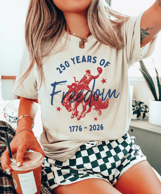 Shipping Dept. 250 Years of Freedom - Cream Tee