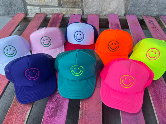 Happy Face Trucker - Multiple Color Options