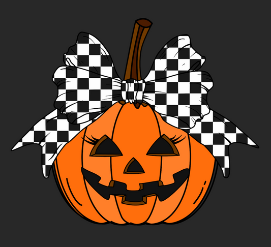 GUG orangejack-o-lantern-blackcheckerbow- Multiple Color options