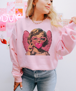 Bubblegum Cupid Valentine - Multiple color options in Tee or Sweatshirt