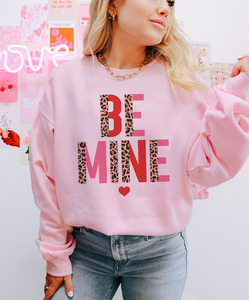 Leopard Be Mine Valentine - Multiple color options in Tee or Sweatshirt